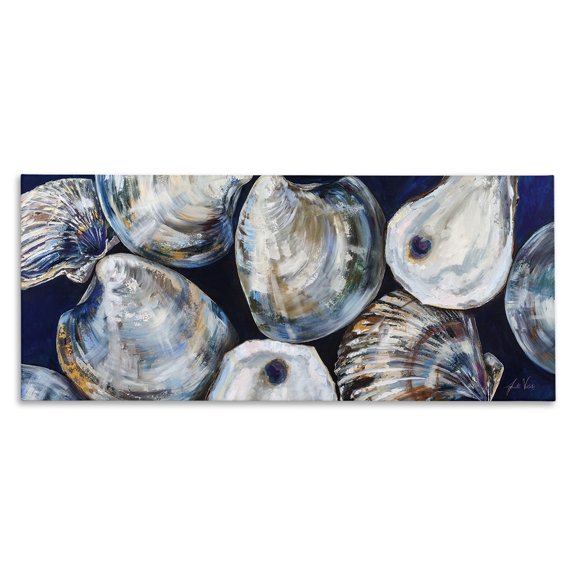 Stupell Industries Eclectic Various Sea Clams Canvas Art, 40 x 17, by Jeanette Vertentes