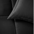 thumbnail image 4 of American Home Collection Comforter Set - Extra Soft Microfiber - 3 Piece Comforter and Pillow Shams Set - Full/Queen, Black, 4 of 8