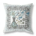thumbnail image 5 of Amrita Sen Designs  26 x 26 in. Love Your Vase Peacock Broadcloth Indoor & Outdoor Zippered Pillow - White, Black & Blue, 5 of 5