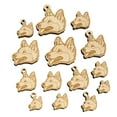 thumbnail image 1 of Pembroke Welsh Corgi Head Dog Wood Mini Charms Shapes DIY Craft Jewelry - With Hole - 30mm (6pcs), 1 of 7