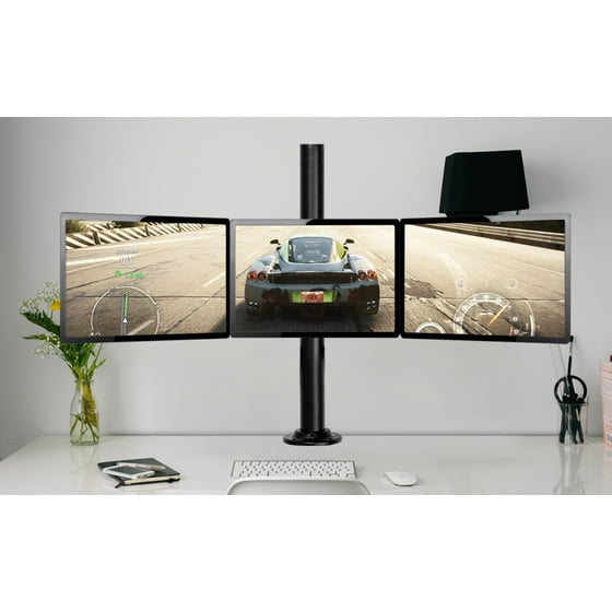 Vemount Articulating Triple Lcd Led Computer Monitor Desk