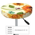 thumbnail image 4 of Balery Sunflowers And Butterflies Fundas de asiento para taburete de bar redondo de tela de terciopelo ajustables que protegen de arañazos y manchas para sillas de 14 a 17 pulgadas.-13 inch, 4 of 7