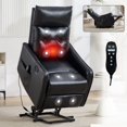 thumbnail image 2 of Power Lift Recliner Chair, Massage & Heat for Elderly, USB Charging, 155° Recline, Heavy Duty, Black, 2 of 13