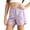 Purple, variant on Shorts for Girls Lightweight Soft Jersey Elastic Waist Loose Fit Casual Weekend Shorts for Play 3-13 Years