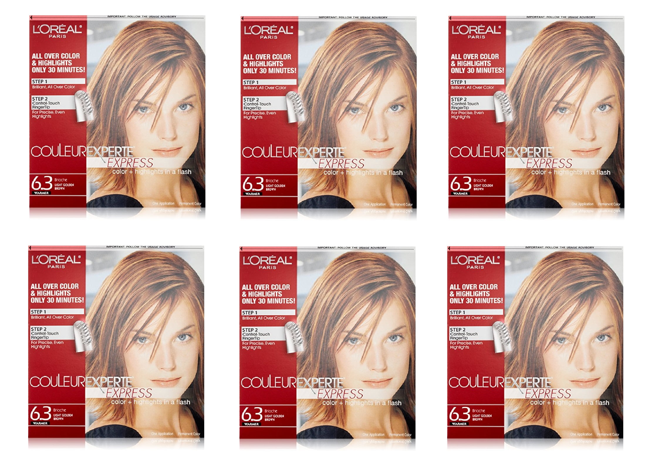 L Oreal Paris Couleur Experte Express Hair Color Highlights Permanent 6 3 Warmer Brioche Light Golden Brown Pack Of 6 Yes To Tomatoes