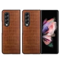 thumbnail image 5 of For Samsung Galaxy Z Fold 6 Slim Thin PU Vegan Leather Flip Snap On Hybrid Shockproof TPU PC Hard Shell Durable Cover ,Xpm Phone Case [ Brwn ], 5 of 9