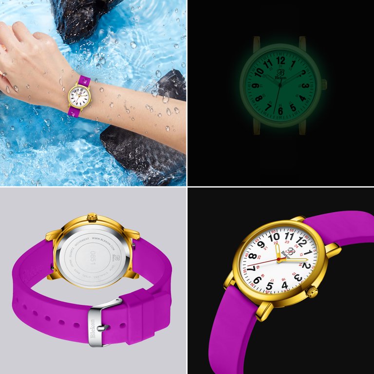 Petite Nurse Watch with Silicone Band, Easy Read Dial, Military Time, Second Blekon Original Petite Nurse Watch for Medical Professionals  main image 3