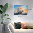 thumbnail image 2 of Balery Sailing Ship Ocean Sunset Pattern Canvas Decorative Picture – 30x40in Premium Wall Art, Modern Canvas Print for Home Decor（Horizontal）, 2 of 6