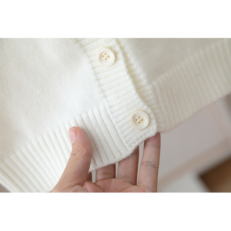 White buttons top for baby cardigans