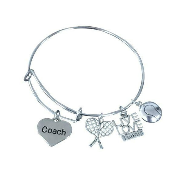 Tennis Coach Bangle Bracelet - Tennis Coach Bangle Bracelet -