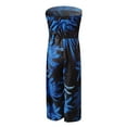thumbnail image 6 of Baggy Jumpsuits for Women Strapless Tube Top Romper off the Shoulder Casual Jumpsuit Boho Floral Print Wide Leg Jumpsuit My orders, 6 of 6