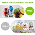 thumbnail image 3 of Organizador de bebidas para refrigerador, dispensador de latas de refresco para refrigerador, dispensador automático de bebidas para refrigerador con capacidad para hasta 10 latas, 2 filas, 3 of 8