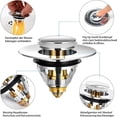 thumbnail image 4 of Tapón de lavabo universal Tapón de lavabo de acero inoxidable Popup con JAMW Sencillez, 4 of 5