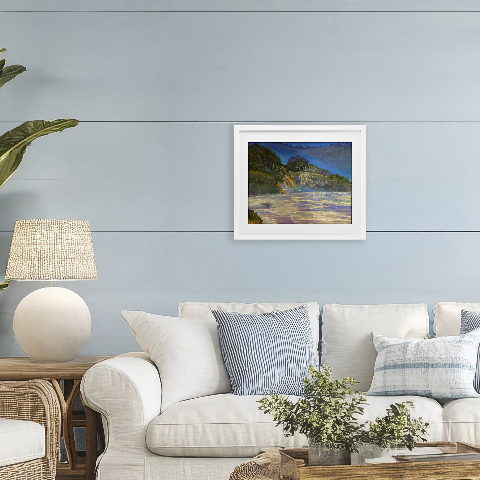 Stupell Industries Natural Wilderness Coastline White Framed Print Under Glass, design by Lee Ann Zirbes
