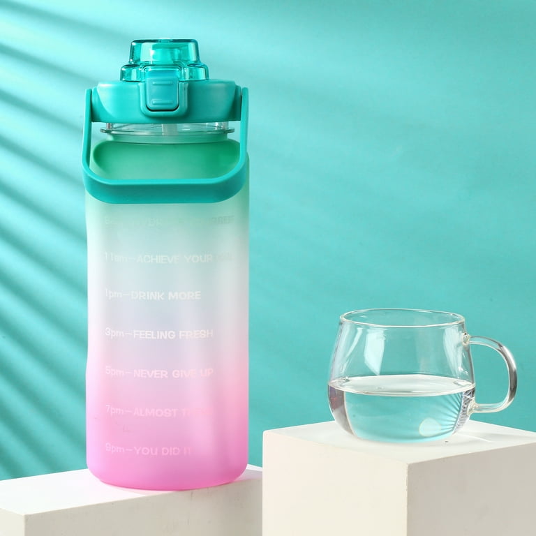 .com : 64oz, 100oz, 128oz Large Motivational Water Bottle with Time  Marker, Leakproof & BPA Free Half Ga…