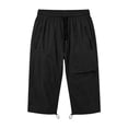 thumbnail image 3 of cocolona Womens Summer Casual Drying Cargo Capri Pants Elastic Waist Drawstring Straight Outdoor Hiking Cropped Pants with Pockets, 3 of 5