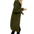 thumbnail image 3 of cocolona Womens Hoodie Sweatshirt Coat Fall Winter Full Zip Long Jacket Fashion Casual Oversized Outwear with Pockets,, 3 of 7