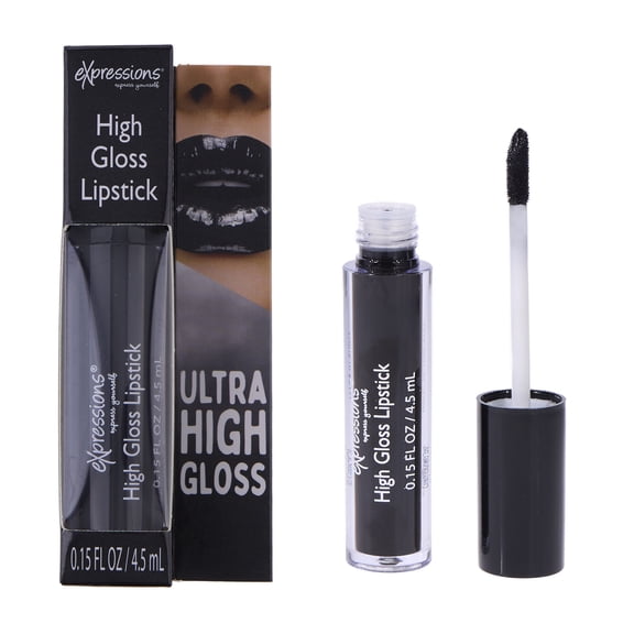 Expressions Metallic Halloween Lipstick for Costume Makeup - Shimmer Black