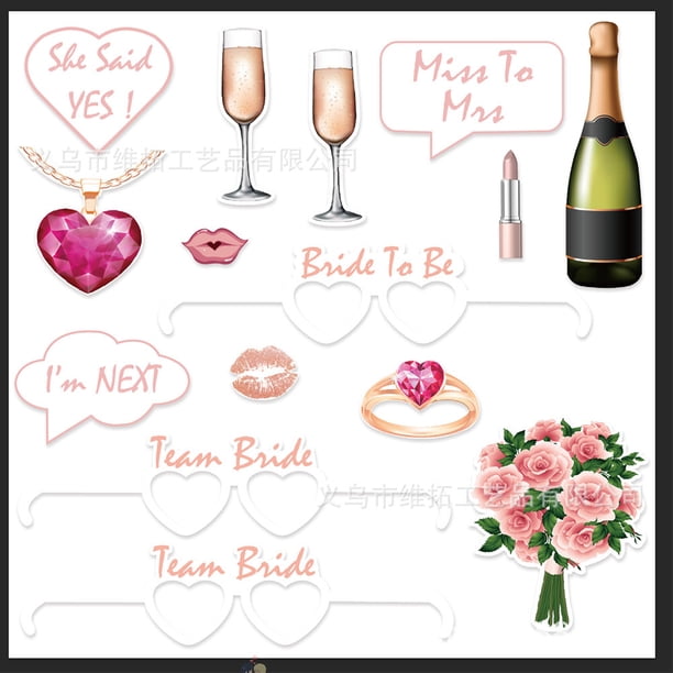 Accesorios para fotos de despedida de soltera, bronceadores de novia, accesorios para fotos de boda, dama de honor y novia