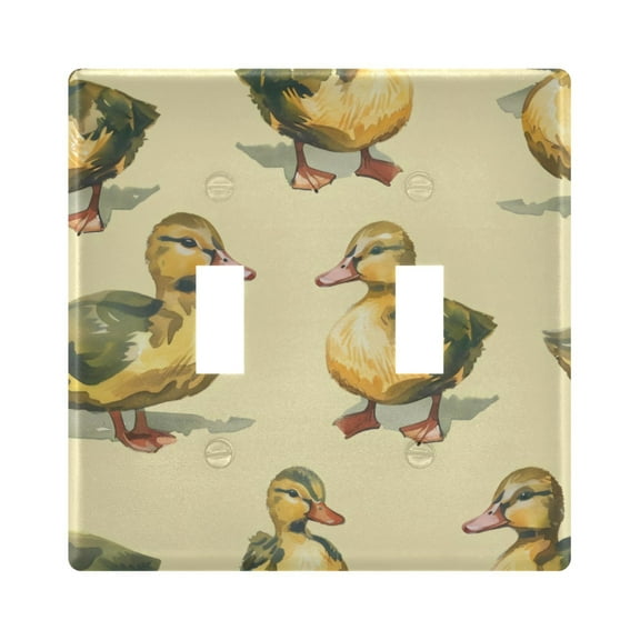 Switch Panel 4.48x4.56In Switch Plate Wall Panel Living Room Kitchen Bedroom Study Switch Panel Stylish Decoration Green Duck