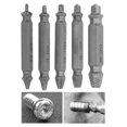 thumbnail image 1 of Screws Removal Tool, 5Pcs Various Sizes Hex Shank Screw Extractor Set High Speed Steel with Storage Box for Replacement, 1 of 7