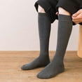 thumbnail image 4 of Thick Mens Knee High Long Socks ,Soft , Size 2 Dark grey, 4 of 8