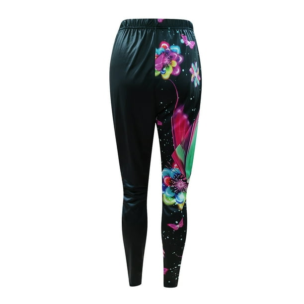 Holiday Savings! Cameland Women Fashion Butterfly Print Yoga Pants Plus  Size Casual High Waist Sport Pants 