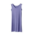 thumbnail image 2 of ylioge Plus Size Nightgowns for Women XL-5X Summer Sleeveless Sleepshirts Ladies Lightweight Solid V Neck Pullover Pajama Dresses, 2 of 6
