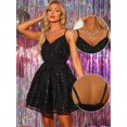 thumbnail image 2 of DARING DIVA Women's Spaghetti Strap Fit and Flare Party Mini Dresses XS Black, 2 of 6