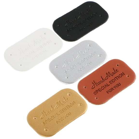 RENACLIPY 100Pcs Handmade PU Labels for Crochet Accessories, and Versatile Craft Tags for Projects