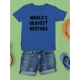 thumbnail image 3 of World's Okayest Brother T-Shirt Juniors -Smartprints Designs,  Small, 3 of 4
