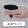thumbnail image 4 of Microfiber Doormat Creative Cat Face Soft Fluffy Bath Rugs , Non Slip Carpet Bathroom Home Living Room Mat, 23x23 Inch (Grey), 4 of 5