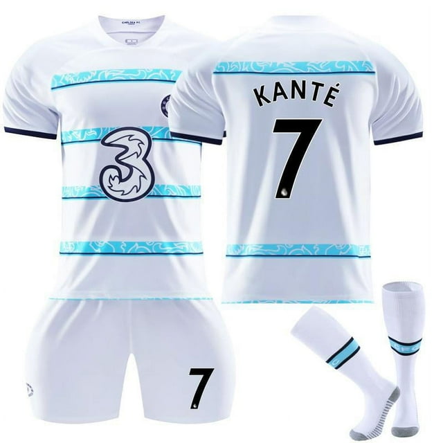 Chelsea FC Away Shirt 22-23 Kante Kids' Football Shirt Kante 7 With Socks