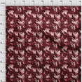 thumbnail image 4 of oneOone Cotton Cambric Maroon Fabric Abstract Quilting Supplies Print Sewing Fabric By The Yard 56 Inch Wide, 4 of 4