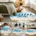 thumbnail image 6 of 8ft Round Rug, Summer Coastal Beach Non-Skid Rubber Backing Large Area Rugs - Living Room Bedroom Home Office, Ocean Wave Starfish Shell Indoor Floor Mat Carpets Washable Rug, 6 of 9
