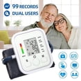 thumbnail image 2 of Hem Digital Automatisk Blodtrycksmätare med Övre Arm Stor Manschett för Mätning av Hjärtfrekvens Present, 2 of 4