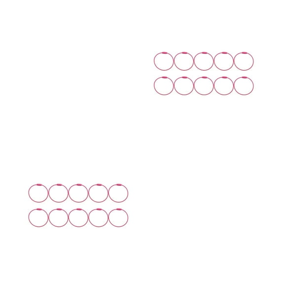 20 Pcs  Creative Keyring Metal Fashion Retro Simple Durable Keychain for Key (Rosy)