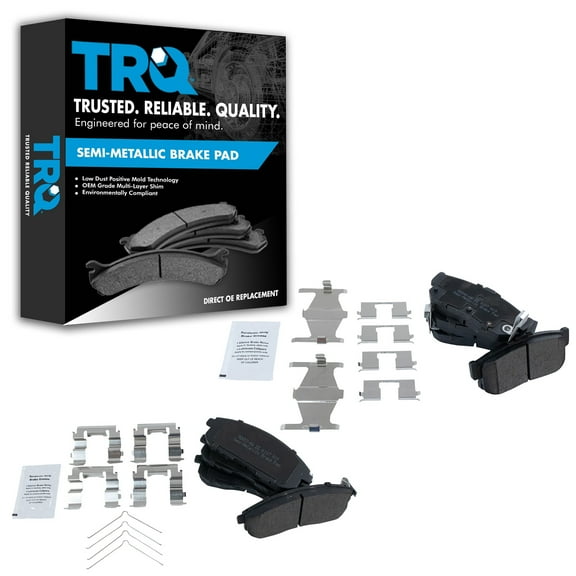 TRQ Semi Metallic Disc Brake Pads Front & Rear Set for Nissan Infiniti New BFA12984 Fits select: 1993-2001 NISSAN ALTIMA, 1991-1999 NISSAN MAXIMA