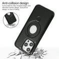 thumbnail image 2 of Allytechgroup iPhone 15 Magnetic Case, Retro PU Leather TPU Back Cover Compatible with Magsafe Shockproof Ring Holder Kickstand Phone Case for Apple iPhone 15, Black, 2 of 8