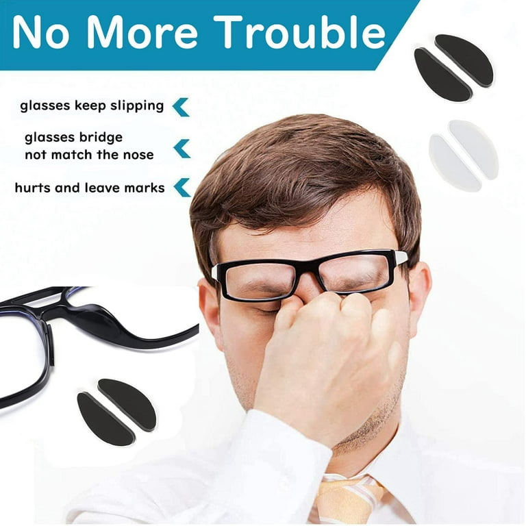 Eyeglass Nose Pads, Soft Silicone Adhesive Glasses Nose Pad, Anti