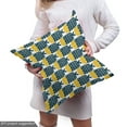thumbnail image 5 of Ambesonne Folk Art Fabric by the Yard Upholstery, Scandinavian Fish Motifs, 1 Yard, Petrol Blue Yellow, 5 of 5