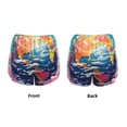 thumbnail image 3 of Balery Colorful Whimsical Earth Pantalones cortos deportivos para mujer con forro y dos bolsillos, elásticos, para entrenamiento, gimnasio, yoga-Large, 3 of 7