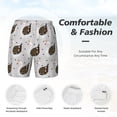 thumbnail image 5 of Lsque Mens Swim Trunks Cute Swan Pattern - Bathing Suit Compression Liner - Beach Swim Shorts Swimwear - (S-3XL) - Stretch Quick Dry -Medium, 5 of 9