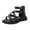 Black, variant on Shadoumai Girls Sandals Open Toe Summer Flat Dress Shoes with Adjustable Straps for Little/Big Kids