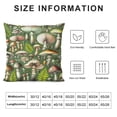thumbnail image 5 of Leisuo  Mushroom Throw Pillow Covers Various Mushrooms Green Pink Decorative Pillows Soft Cushion Cases for Couch Sofa Bed Home Decor, 5 of 5