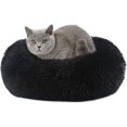 thumbnail image 1 of Winter Warm Pet Round Plush Mat Anti-slip Base (black, 40cm) 1pieces, 1 of 4