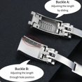 thumbnail image 5 of Correa de acero con hebilla plegable para Rolex Black Water Ghost, cierre de seguridad para Submariner, color verde, accesorios para correas de reloj, 16 x 9 mm, 5 of 5