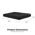 DHP 8 Inch Independently Encased Coil Futon Mattress, Black Microfiber