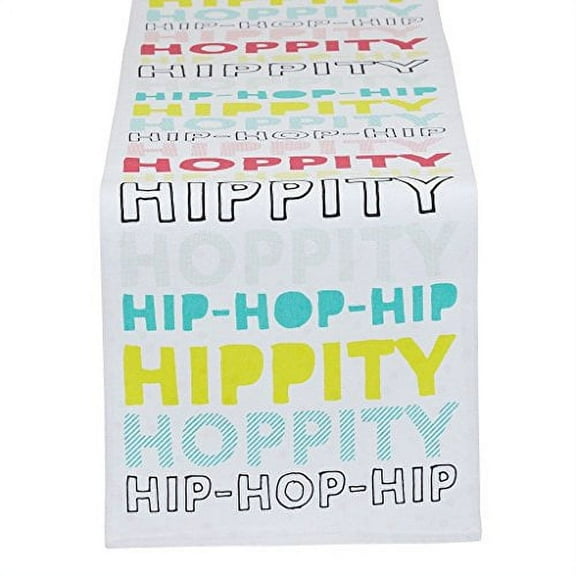 DII Hippity Hoppity Printed Table Runner Multi
