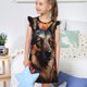 thumbnail image 4 of Fotbe Colorful Flower German Shepherd Vestido de Dormir para Niñas de 3 a 10 Años, Mangas Cortas, Estilo Princesa, Pijama Camisón con Mangas Voladas-Small, 4 of 6